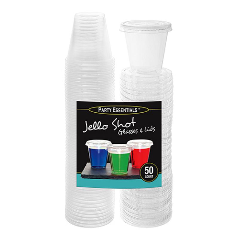 JELL-O SHOT W/LID CLEAR 2 OZ