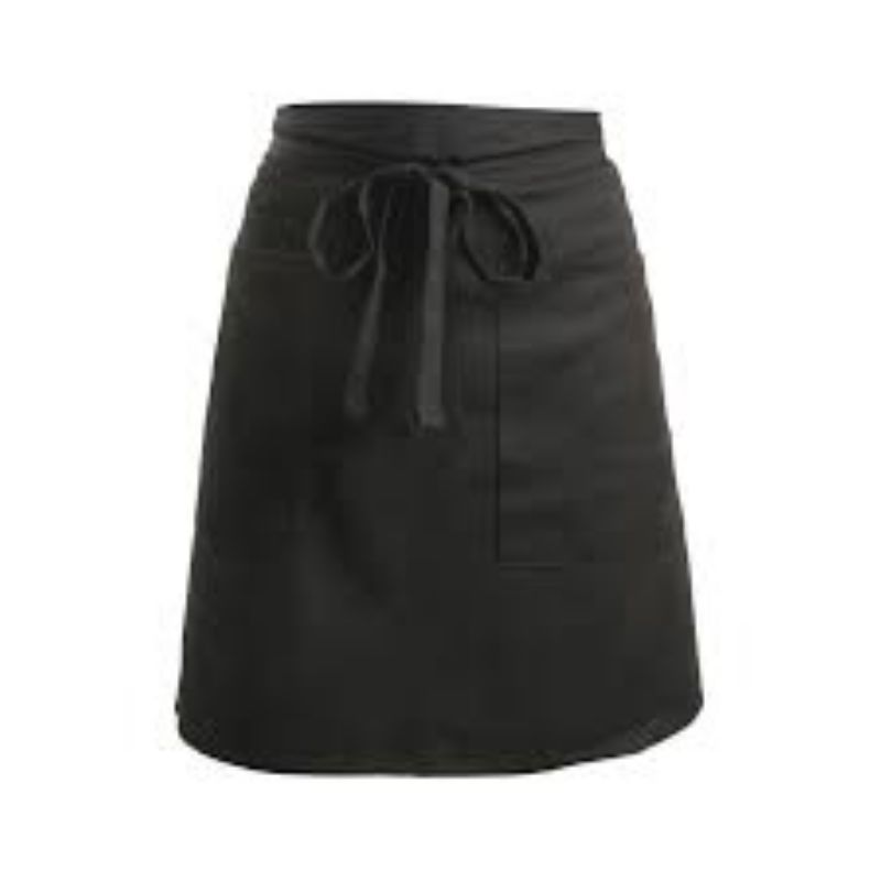 APRON BISTRO BLACK 2 POCKET 29X19