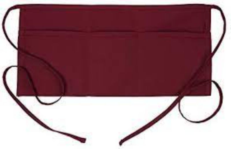 APRON WAIST BURGUNDY 3 POCKET 21X12