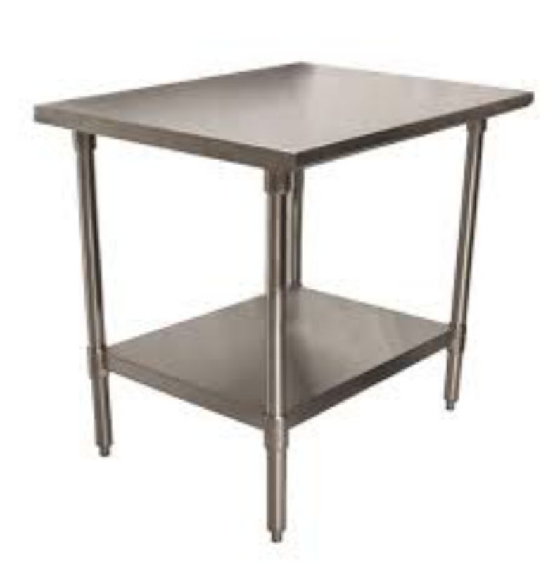 TABLE WORK 30X30 SS TOP GALV BASE
