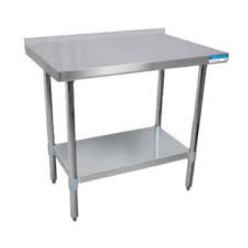 TABLE WORK 36X24 SS TOP GLAV BASE