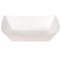 TRAY PAPER FOOD PLAID 1# #100 1000 CT
