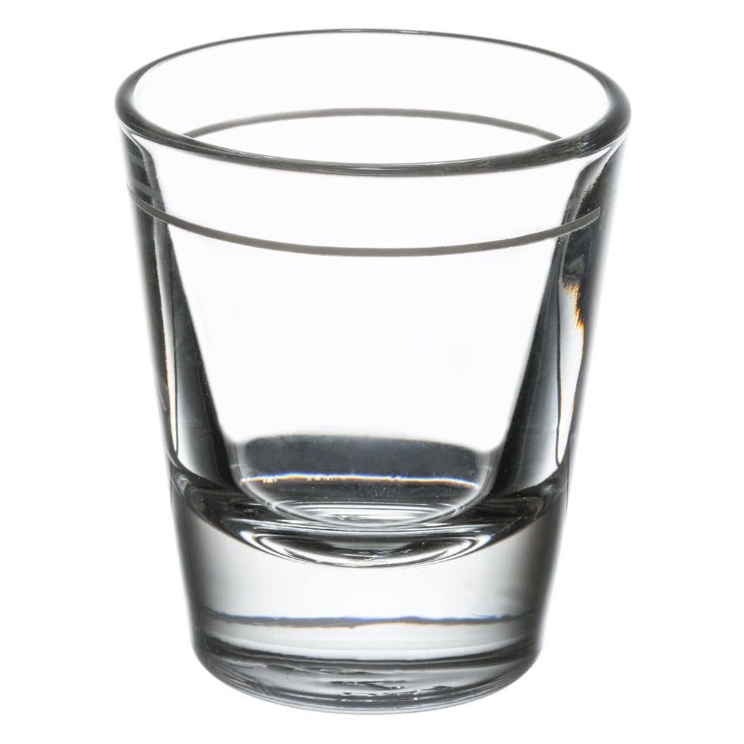 SHOT GLASS LINED 1.5 OZ W/1 OZ LINE 6 DOZ./CASE