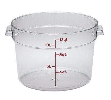 STORAGE CONTAINER ROUND 12QT CLEAR