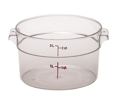 STORAGE CONTAINER ROUND 2 QT CLEAR