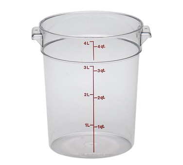 STORAGE CONTAINER ROUND 4 QT CLEAR