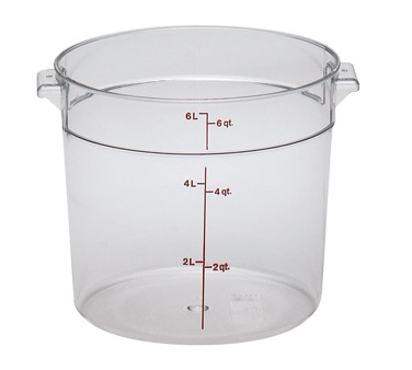 STORAGE CONTAINER ROUND 6 QT CLEAR