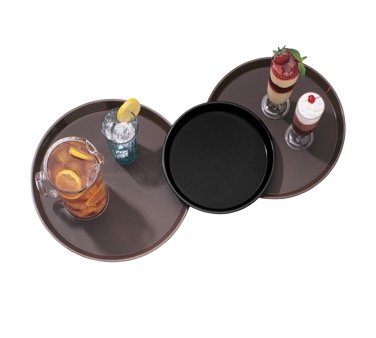 TRAY POLY NON-SLIP 14 DIA BROWN