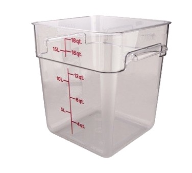 CAMSQUARE CONTAINER CLEAR W/HANDLES 18QT