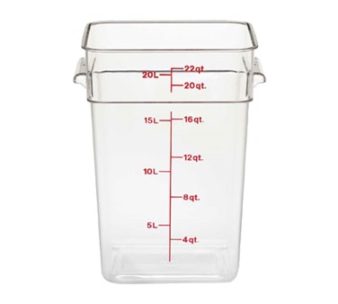 CAMSQUARE CONTAINER CLEAR W/HANDLES 22 QT