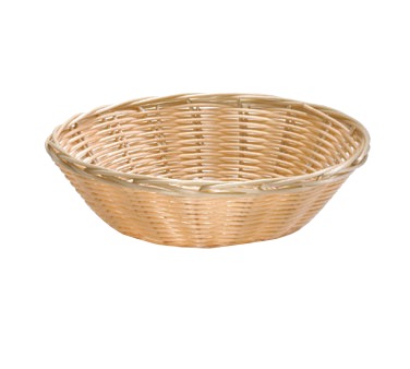 BASKET ROUND POLY CORD (WICKER TYPE) 2-1/2X8-1/2