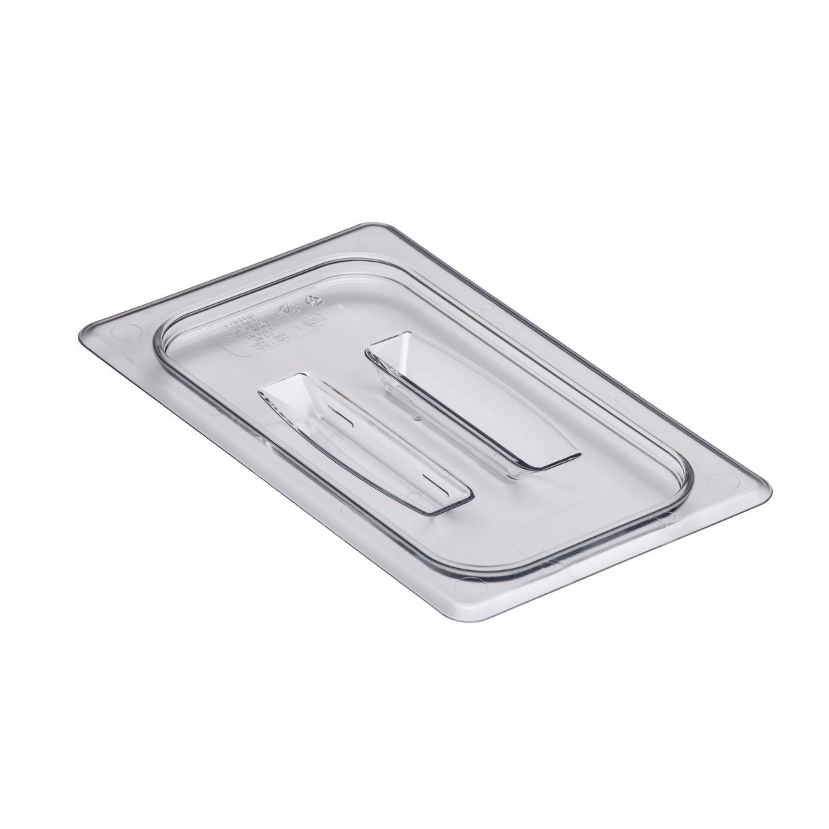 COVER 1/4 SIZE PAN PLAIN W/HANDLE CLEAR