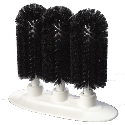 GLASS WASHER 3 BRUSH 8L HEADS W/SUCTION BASE