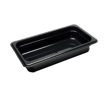 PAN PLASTIC 1/3 SIZE 2-1/2 DEEP BLK