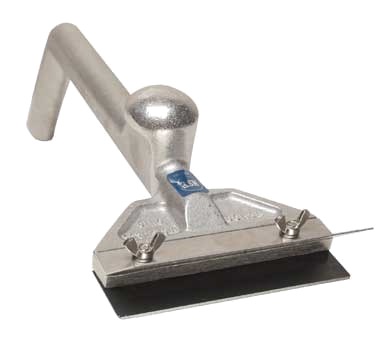 GRILL SCRAPER 4X6X16 ALUM W/SS BLADE LF OR RT HAND
