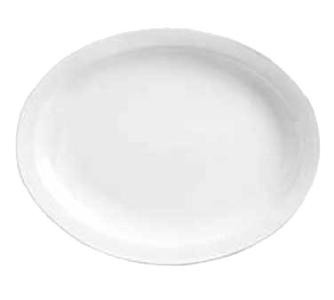PLATTER 9-3/4x7-3/8 NR BRIGHT WHITE PORCELAIN 24/CS
