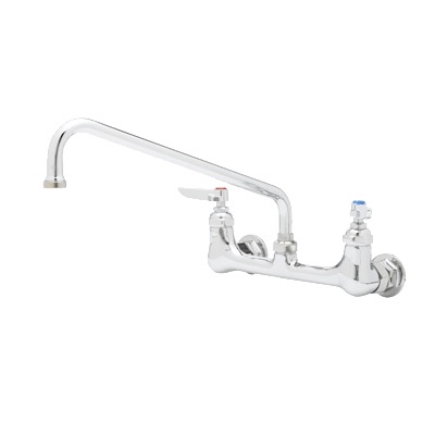 FAUCET SINK MIXING 8 WALL MNT 12 SW NOZ LEVER HANDLES QTR TURN ETERNA CART