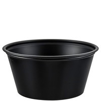 CUP PLASTIC SOUFFLE BLACK 3.25 OZ 250CT