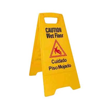 WET FLOOR SIGN 12x25H YELLOW