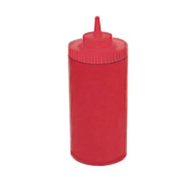 SQUEEZE BOTTLE 32oz RED WIDEMOUTH 6/PACK