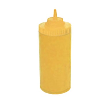 SQUEEZE BOTTLE 32oz YELLOW WIDEMOUTH 6/PACK