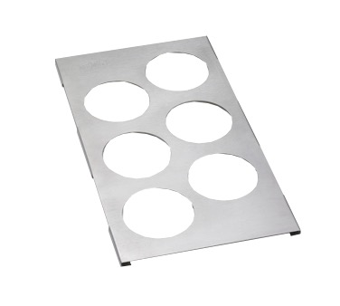 HOLDER FOR SQUEEZE BOTTLES 12-3/4x7 6 HOLE S/S