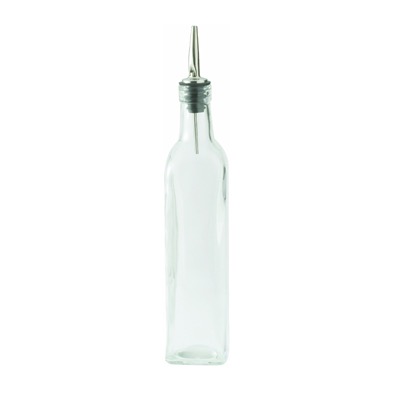 OIL BOTTLE 16 OZ SQUARE W/LID
