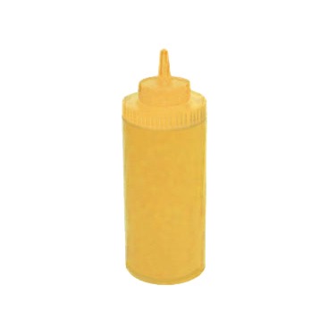 SQUEEZE BOTTLE 16oz YELLOW WIDEMOUTH 6/PACK