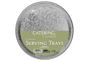 TRAY 12'' ROUND SERV TRAYS DISPOSABLE 5 CT