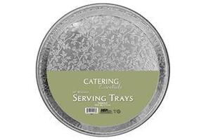 TRAY 18'' ROUND SERV TRAYS DISPOSABLE 5CT