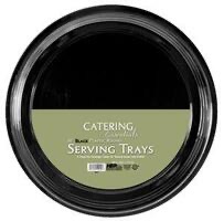 TRAY 18'' BLK RND TRAY DISPOSABLE 5CT