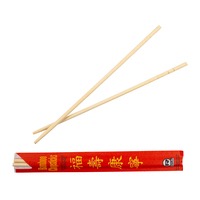 9 BAMBOO CHOPSTICKS IN RED PAPER SLEEVE 100 CT
