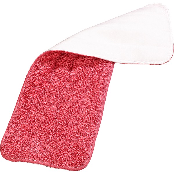 MOP PAD MICROFIBER RED OR BLUE WET/DRY 18Lx5-1/2W VELCRO
