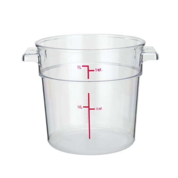 CONTAINER 1 QT FOOD ROUND POLY CLR