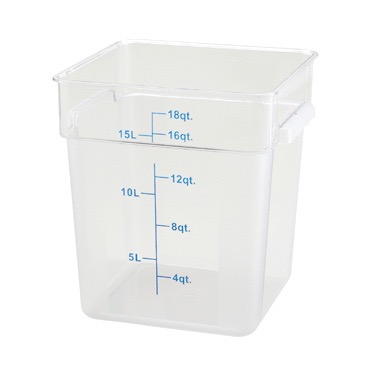 STORAGE CONTAINER SQUARE 18 QT CLEAR