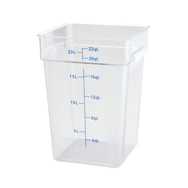 STORAGE CONTAINER SQUARE 22 QT CLEAR