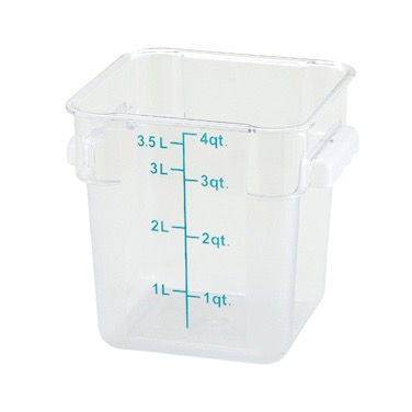 STORAGE CONTAINER SQUARE 4 QT CLEAR