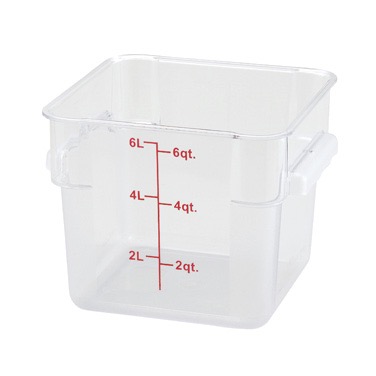 STORAGE CONTAINER SQUARE 6 QT CLEAR