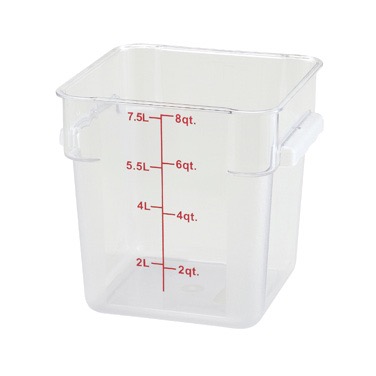 STORAGE CONTAINER SQUARE 8 QT CLEAR