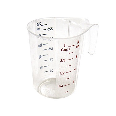 MEASURING CUP 1 CUP CLEAR POLYCARB OPEN HANDLE