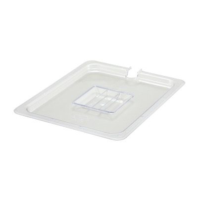 COVER PAN 1/2 NOTCHED W/HANDLE CLEAR