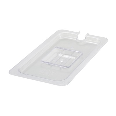 COVER PAN 1/3 SZ CLEAR NOTCHED W/HANDLE