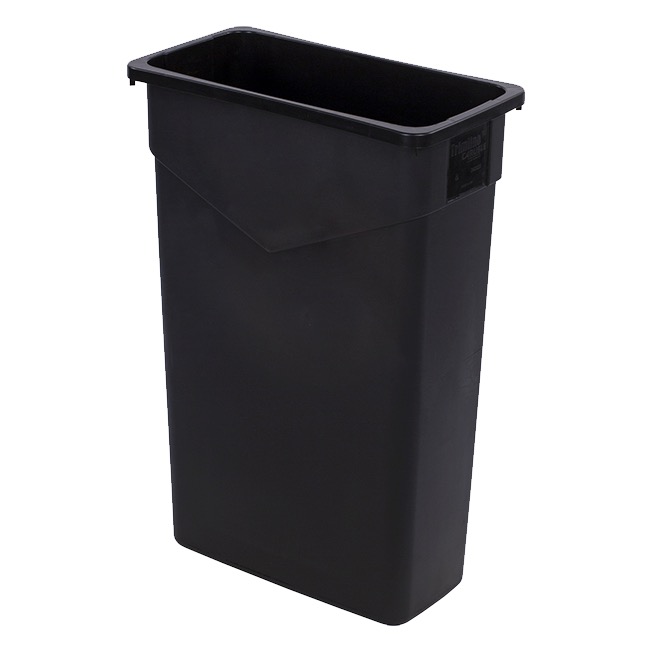 CONTAINER WASTE TRIMLINE 23 GAL BLACK RECTANGLE