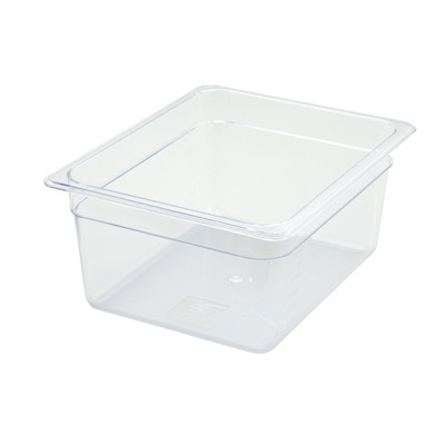 FOOD PAN 1/2 SIZE 5.5 DP POLY CLEAR