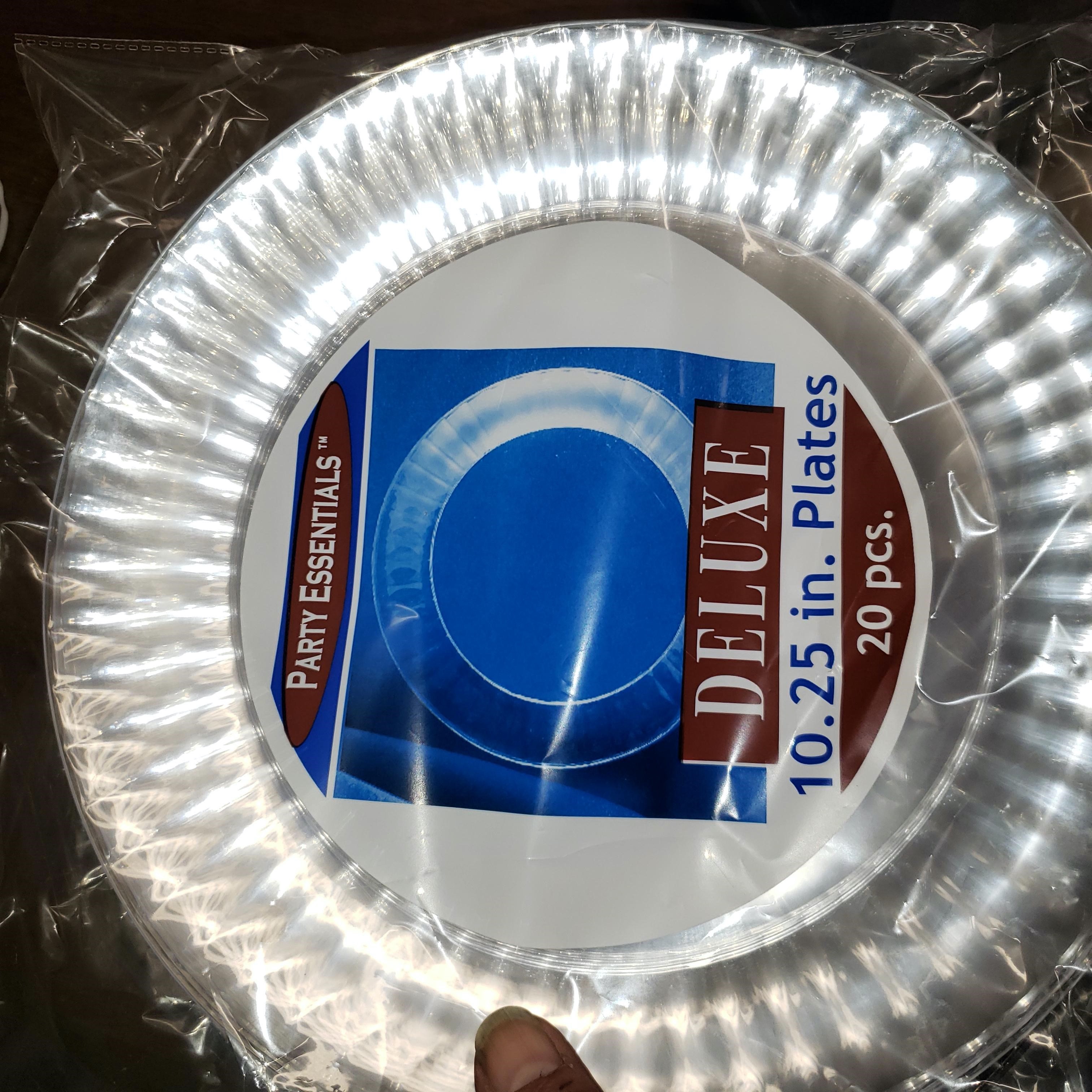 PLATE 10.25 DELUXE CLEAR 20/PK