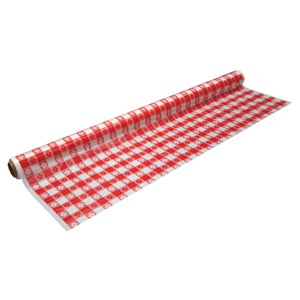 ROLL TABLE COVER 40x150' RED GINGHAM