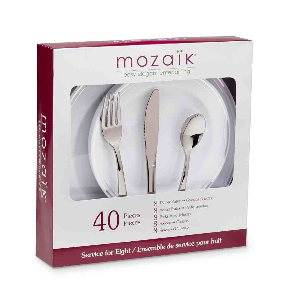 MOZAIK SILVER BAND SERVICE FOR 8 40PCS
