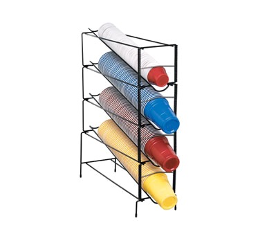 CUP DISPENSER WIRE RACK 4-SECTION ADJUSTABLE