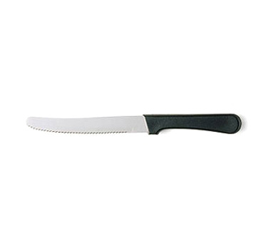 KNIFE STEAK 24/PK 4-5/8 ROUND TIP BLACK POLY HANDLE 24/PK