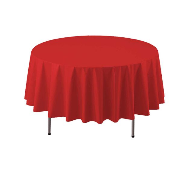 COVER TABLE RED 84 ROUND